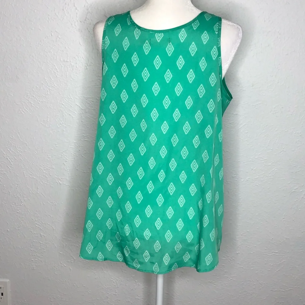 Mint Green Patterned Tank Top - Picture 4 of 15